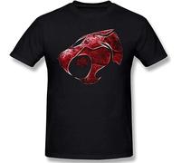 Thundercats Animated Series Man T Shirts Crew Neck Short Sleeve Cotton Tees Tops Black XL
