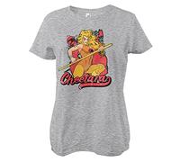 Thundercats Officially Licensed Cheetara Distressed Women T-Shirt (Heather Grey), X-Large