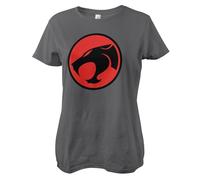 Thundercats Officially Licensed Logo Women T-Shirt (Dark Grey), Small