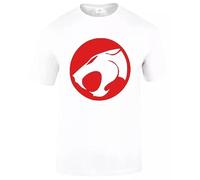 Thundercats T-Shirt Logo Classic Men's Funny Novelty Gift Idea Animation Ptinted Father Tee Top(White,3XL)