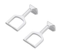 ThunderClap 2Pcs Replacement Clip-on Insert Metal Wicket Hook for Oakley Jawbreaker Sunglasses - White