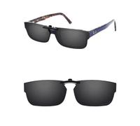 ThunderClap POLARIZED Clip-on Sunglasses Compatible with Ray-Ban RB5169/RX5169 52mm for Men Women UV Protection - Shell Black