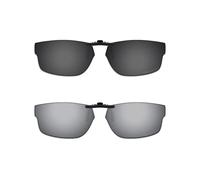 ThunderClap POLARIZED Clip-on Sunglasses for Oakley Socket 5.0 OX3217 53mm for Men Women UV Protection - Shell Black + Ultimate gray