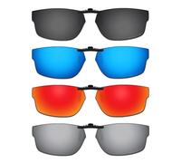 ThunderClap POLARIZED Clip-on Sunglasses for Oakley Socket 5.0 OX3217 57mm for Men Women UV Protection - Shell Black + Ultimate gray + Geyser Blue + Aurora Red