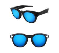 ThunderClap POLARIZED External Mount Clip-on Sunglasses for Oakley Meta HSTN OW8002 51mm Black Frame for Men Women UV Protection - Geyser Blue