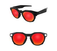 ThunderClap POLARIZED External Mount Clip-on Sunglasses for Oakley Meta HSTN OW8002 51mm Black Frame for Men Women UV Protection - Aurora Red