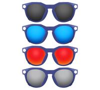 ThunderClap POLARIZED External Mount Clip-on Sunglasses for Oakley Meta HSTN OW8002 51mm Blue Frame for Men Women UV Protection - Shell Black + Ultimate gray + Geyser Blue + Aurora Red