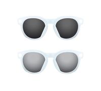 ThunderClap POLARIZED External Mount Clip-on Sunglasses for Oakley Meta HSTN OW8002 51mm White Frame for Men Women UV Protection - Shell Black + Ultimate gray
