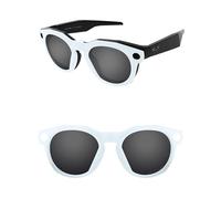 ThunderClap POLARIZED External Mount Clip-on Sunglasses for Oakley Meta HSTN OW8002 51mm White Frame for Men Women UV Protection - Shell Black