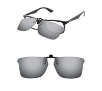 ThunderClap POLARIZED Flip-up Clip-on Sunglasses Compatible with Ray-Ban RB7047 56mm/RX7047 56mm for Men Women UV Protection - Ultimate gray