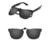 ThunderClap POLARIZED Flip-up Clip-on Sunglasses Compatible with Ray-Ban Wayfarer Ease RB4340V 50mm for Men Women UV Protection - Shell Black