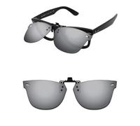 ThunderClap POLARIZED Flip-up Clip-on Sunglasses Compatible with Ray-Ban Wayfarer Ease RB4340V 50mm for Men Women UV Protection - Ultimate gray