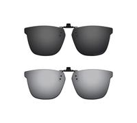 ThunderClap POLARIZED Flip-up Clip-on Sunglasses for Oakley Centerboard OX8163 55mm for Men Women UV Protection - Shell Black + Ultimate gray