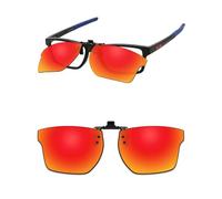 ThunderClap POLARIZED Flip-up Clip-on Sunglasses for Oakley Chamfer Squared OX8143 54mm for Men Women UV Protection - Aurora Red