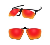 ThunderClap POLARIZED Flip-up Clip-on Sunglasses for Oakley Crosslink Zero OX8076 56mm for Men Women UV Protection - Aurora Red