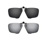 ThunderClap POLARIZED Flip-up Clip-on Sunglasses for Oakley Crosslink Zero OX8076 56mm for Men Women UV Protection - Shell Black + Ultimate gray