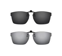 ThunderClap POLARIZED Flip-up Clip-on Sunglasses for Oakley Hex Jector (A) OX8174F 56mm for Men Women UV Protection - Shell Black + Ultimate gray