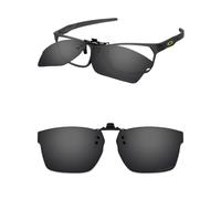 ThunderClap POLARIZED Flip-up Clip-on Sunglasses for Oakley Hex Jector (A) OX8174F 56mm for Men Women UV Protection - Shell Black