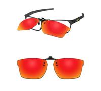 ThunderClap POLARIZED Flip-up Clip-on Sunglasses for Oakley Hex Jector (A) OX8174F 56mm for Men Women UV Protection - Aurora Red