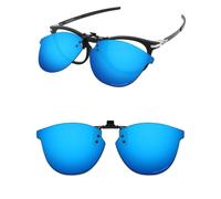 ThunderClap POLARIZED Flip-up Clip-on Sunglasses for Oakley Pitchman R Carbon OX8149 50mm for Men Women UV Protection - Geyser Blue