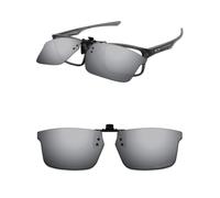 ThunderClap POLARIZED Flip-up Clip-on Sunglasses for Oakley Plank 2.0 OX8081 53mm for Men Women UV Protection - Ultimate gray
