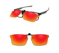 ThunderClap POLARIZED Flip-up Clip-on Sunglasses for Oakley Plank 2.0 OX8081 53mm for Men Women UV Protection - Aurora Red