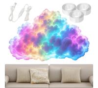 Thundercloud Led Light - 3D Wall Lamp USB Powered, Night Light Projector with Sunset Lamp, Big Cloud Brightness Kit | Multicolor Effects for Desktop Living Room Party Festival