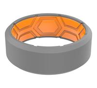 ThunderFit Men Breathable Air Grooves Silicone Rings Wedding Bands 8mm Wide 2.4mm Thick - 1/2/3/4/6/7 Variety Multipack, 13.5 - 14 (22.69mm), Silicone, No Gemstone