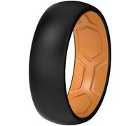 ThunderFit Men's Patterned Silicone Rings, 8mm Wide 2.2mm Thick Rubber Bands,Variety Multipack 1,4,7, 12.5 - 13 (22.33mm), Silicone, No Gemstone