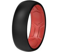 ThunderFit Men's Patterned Silicone Rings, 8mm Wide 2.2mm Thick Rubber Bands,Variety Multipack 1,4,7, 13.5 - 14 (22.69mm), Silicone, No Gemstone