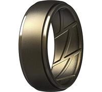 ThunderFit Men's Silicone Rings 10mm Wide 2.5mm Thick Rubber Bands, Breathable, Variety Multipack 1-10, 9.5 - 10 (19.80mm), Silicone, No Gemstone