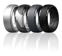 ThunderFit Men's Silicone Rings 10mm Wide 2.5mm Thick Rubber Bands, Breathable, Variety Multipack 1-10, 12.5 - 13 (22.33mm), Silicone, No Gemstone