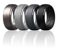 ThunderFit Men's Silicone Rings 10mm Wide 2.5mm Thick Rubber Bands, Breathable, Variety Multipack 1-10, 12.5 - 13 (22.33mm), Silicone, No Gemstone