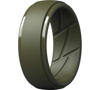ThunderFit Men's Silicone Rings 10mm Wide 2.5mm Thick Rubber Bands, Breathable, Variety Multipack 1-10, 9.5 - 10 (19.80mm), Silicone, No Gemstone