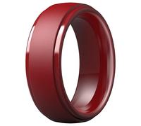 ThunderFit Silicone Men’s Wedding Rings, 10mm Wide 2.5mm Thick Rubber Wedding Bands-Variety Multipack 1-7, 9.5 - 10 (19.80mm), Silicone, No Gemstone