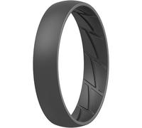 ThunderFit Silicone Rings for Him and Her, Rubber Engagement Bands Unisex - 1/4/7 Variety Multipack, 15.5 - 16 (23.47mm), Silicone, No Gemstone