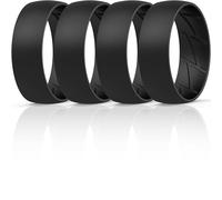 ThunderFit Silicone Rings for Him and Her, Rubber Engagement Bands Unisex - 1/4/7 Variety Multipack, 6.5 - 7 (17.35mm), Silicone, No Gemstone