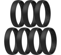 ThunderFit Silicone Rings for Him and Her, Rubber Engagement Bands Unisex - 1/4/7 Variety Multipack, 8.5 - 9 (18.90mm), Silicone, No Gemstone