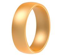 ThunderFit Silicone Rings for Him and Her, Rubber Engagement Bands Unisex, 1.7mm Thick Minimalist Rubber Engagement Rings, 12.5 - 13 (22.33mm), Silicone, No Gemstone