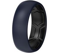 ThunderFit Silicone Rings for Him and Her, Rubber Engagement Bands Unisex, 1.8mm Thick in 4mm & 8mm Widths, 7.5-8(18.20mm), Silicone, No Gemstone