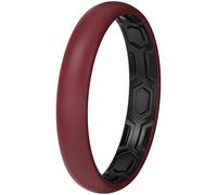 ThunderFit Silicone Rings for Him and Her, Rubber Engagement Bands Unisex, 1.8mm Thick in 4mm & 8mm Widths, 12.5-13(22.33mm), Silicone, No Gemstone