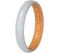 ThunderFit Silicone Rings for Him and Her, Rubber Engagement Bands Unisex, 1.8mm Thick in 4mm & 8mm Widths, 4.5-5(15.70mm), Silicone, No Gemstone
