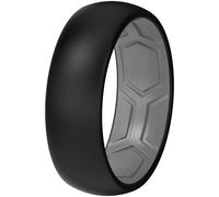 ThunderFit Silicone Rings for Him and Her, Rubber Engagement Bands Unisex, 1.8mm Thick in 4mm & 8mm Widths, 10.5-11(20.6mm), Silicone, No Gemstone