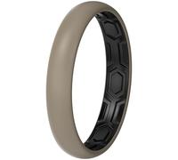 ThunderFit Silicone Rings for Him and Her, Rubber Engagement Bands Unisex, 1.8mm Thick in 4mm & 8mm Widths, 7.5-8(18.20mm), Silicone, No Gemstone