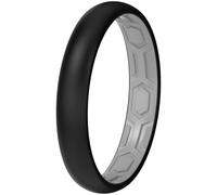 ThunderFit Silicone Rings for Him and Her, Rubber Engagement Bands Unisex, 1.8mm Thick in 4mm & 8mm Widths, 13.5-14(22.69mm), Silicone, No Gemstone