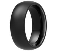 ThunderFit Silicone Rings for Men, Black Matte Silicone Wedding Bands, 2.8 mm Thick, Men’s Rubber Engagement Bands, 1/3 Variety Multipack, 15.5-16 (23.47mm), Silicone, No Gemstone