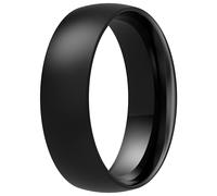 ThunderFit Silicone Rings for Men, Black Matte Silicone Wedding Bands, 2.8 mm Thick, Men’s Rubber Engagement Bands, 1/3 Variety Multipack, 9.5-10 (19.80mm), Silicone, No Gemstone