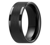 ThunderFit Silicone Rings for Men, Black Matte Silicone Wedding Bands, 2.8 mm Thick, Men’s Rubber Engagement Bands, 1/3 Variety Multipack, 13.5-14 (22.69mm), Silicone, No Gemstone