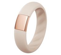 ThunderFit Silicone Rings Wedding Bands for Him and Her, Unisex Engagement Rings, 5mm Width, Rubber Engagement Bands with Classic Metal Accent, Variety Multipack 1/2/3