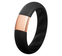 ThunderFit Silicone Rings Wedding Bands for Him and Her, Unisex Engagement Rings, 5mm Width, Rubber Engagement Bands with Classic Metal Accent, Variety Multipack 1/2/3